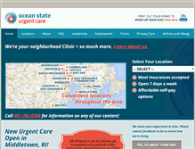 Tablet Screenshot of oceanstateurgentcare.com